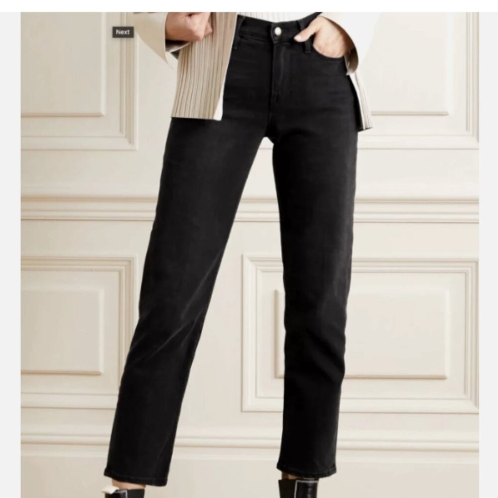 FRAME DENIM Mid Rise Le Nouveau Straight Leg Slim Jeans Iris Grey